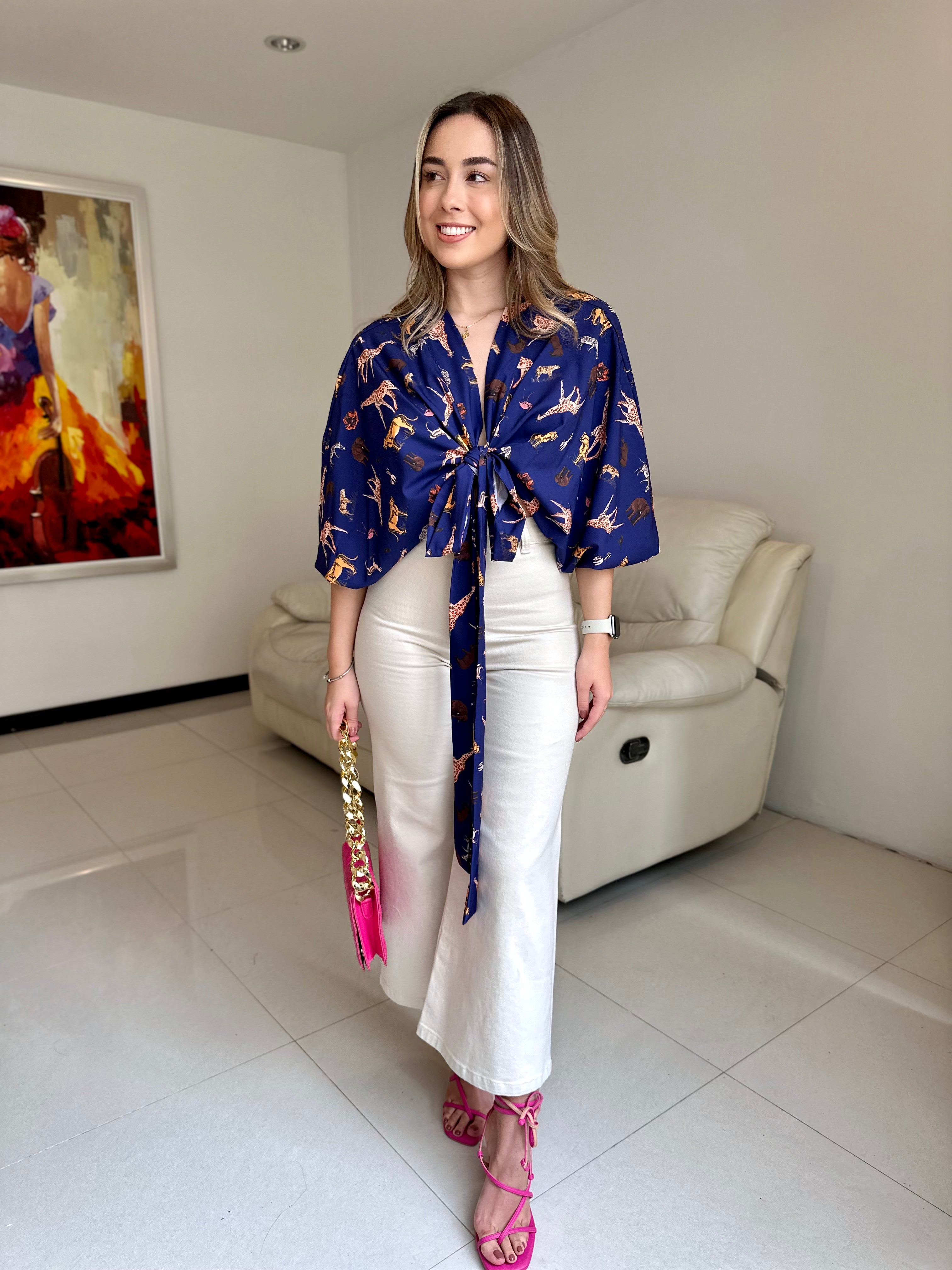 MIA PRINT AZUL OSCURO