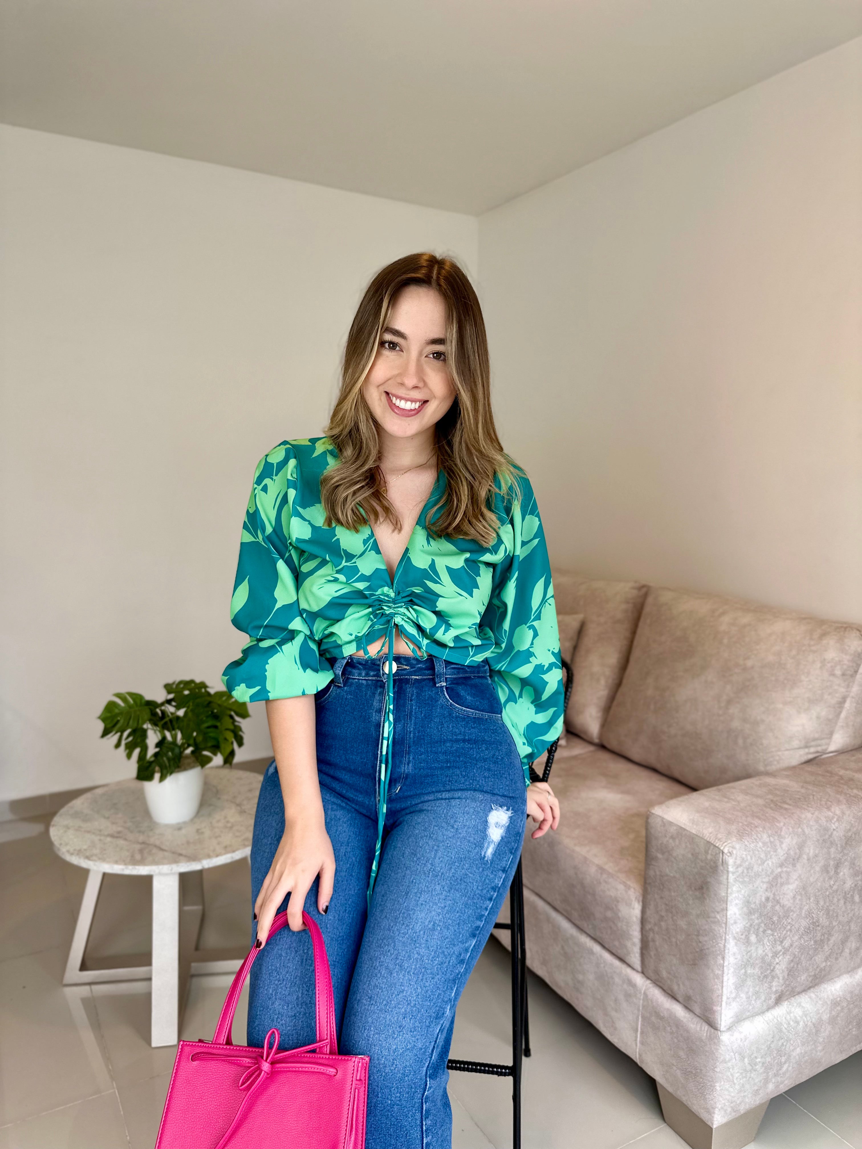 TOP EMILY ESTAMPADO VERDE