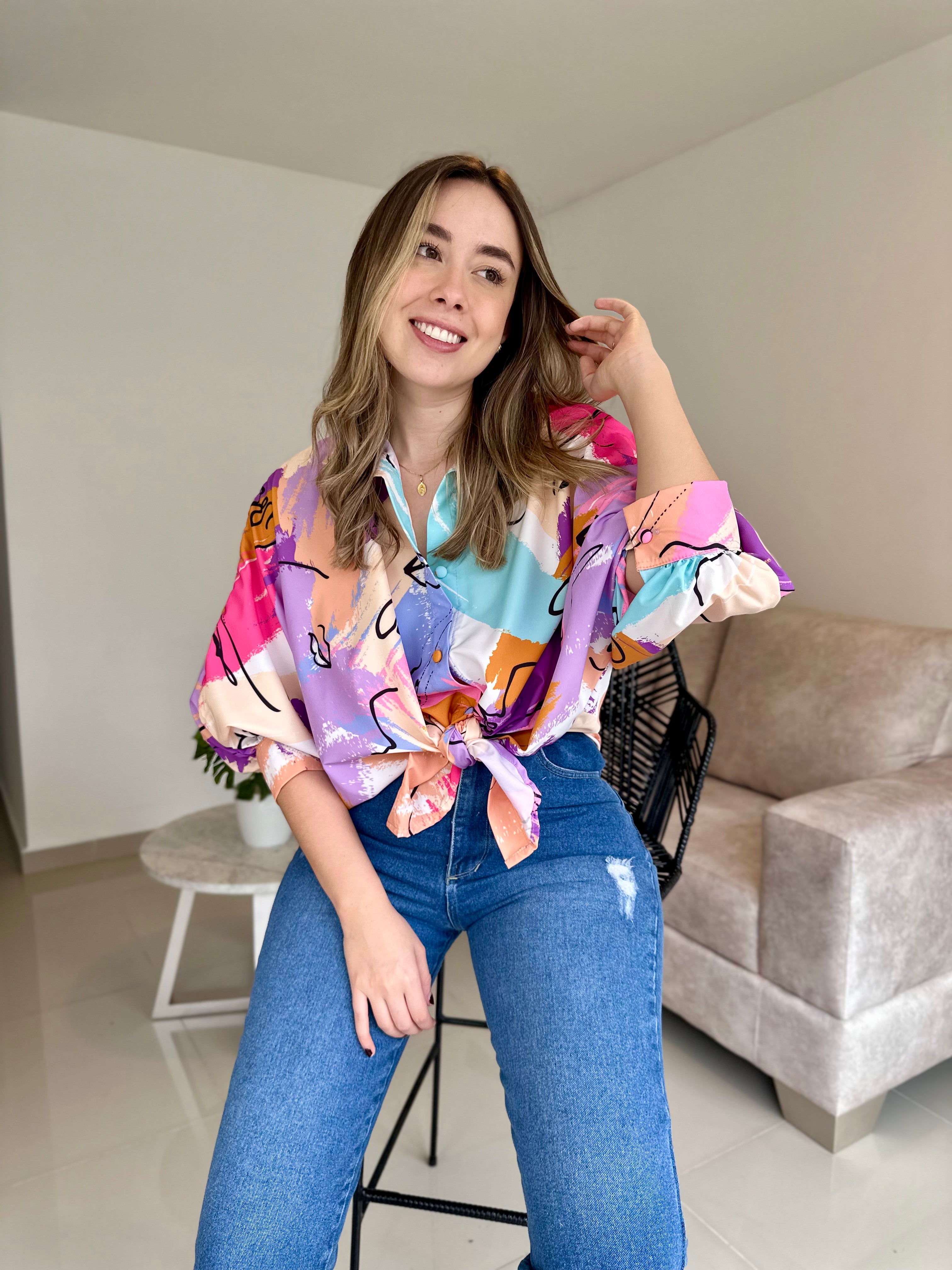 BLUSA MARTINA PRINT LILA