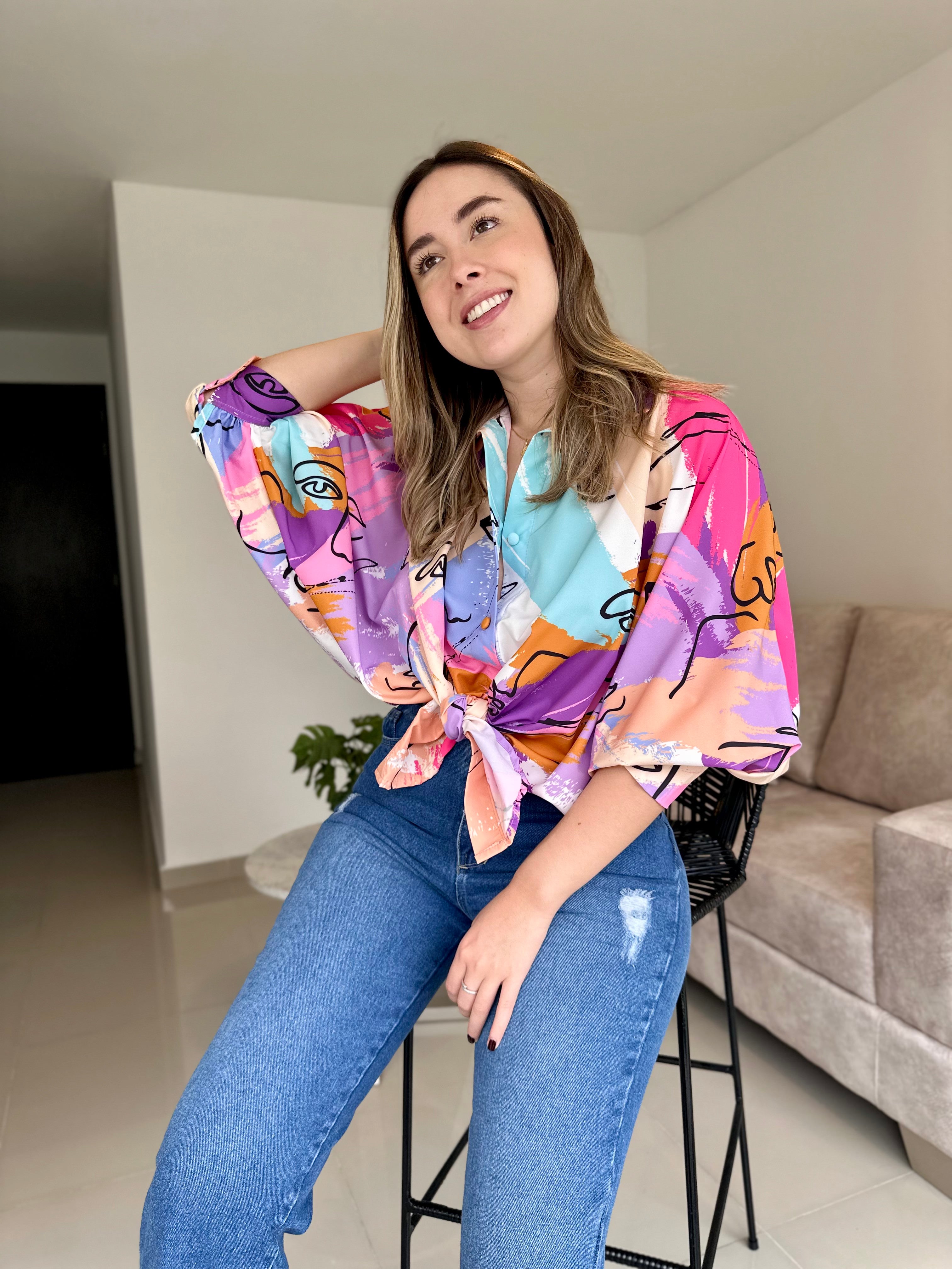 BLUSA MARTINA PRINT LILA