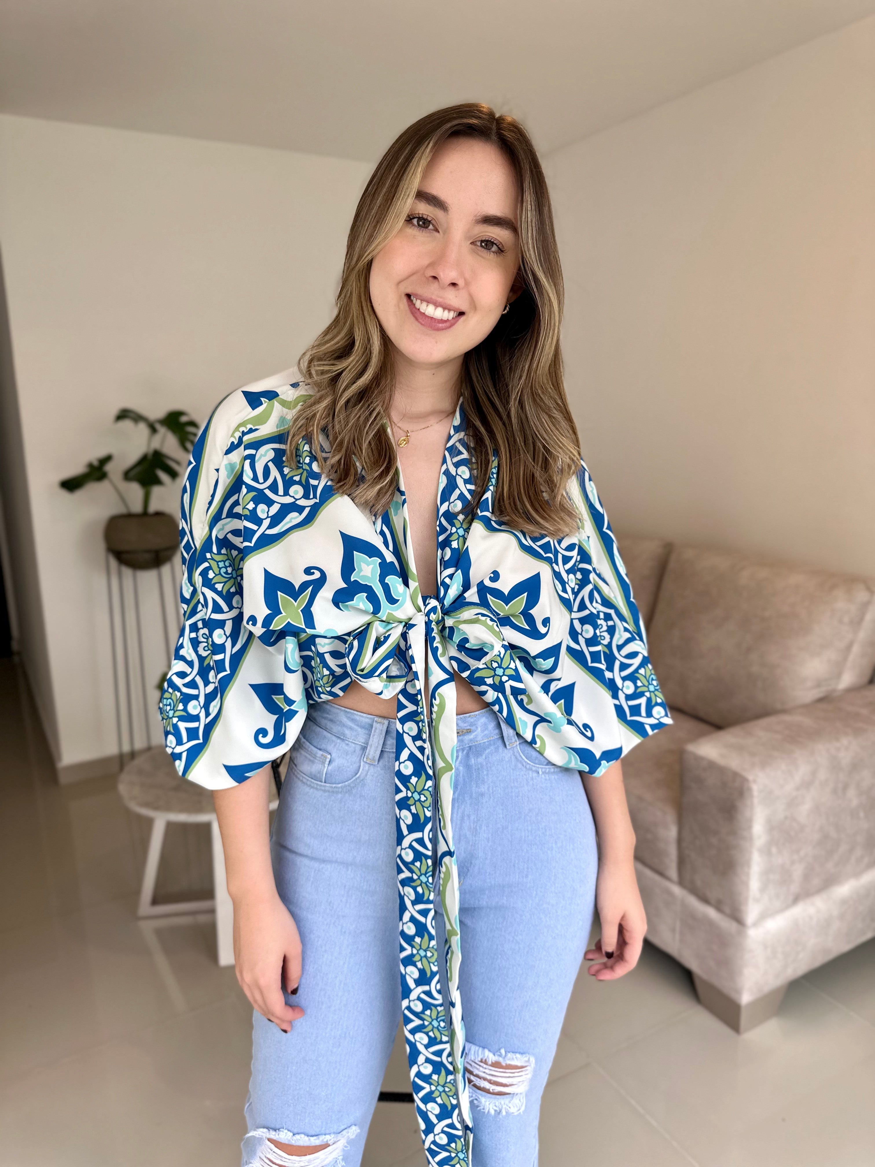 MIA PRINT BLANCO-AZUL