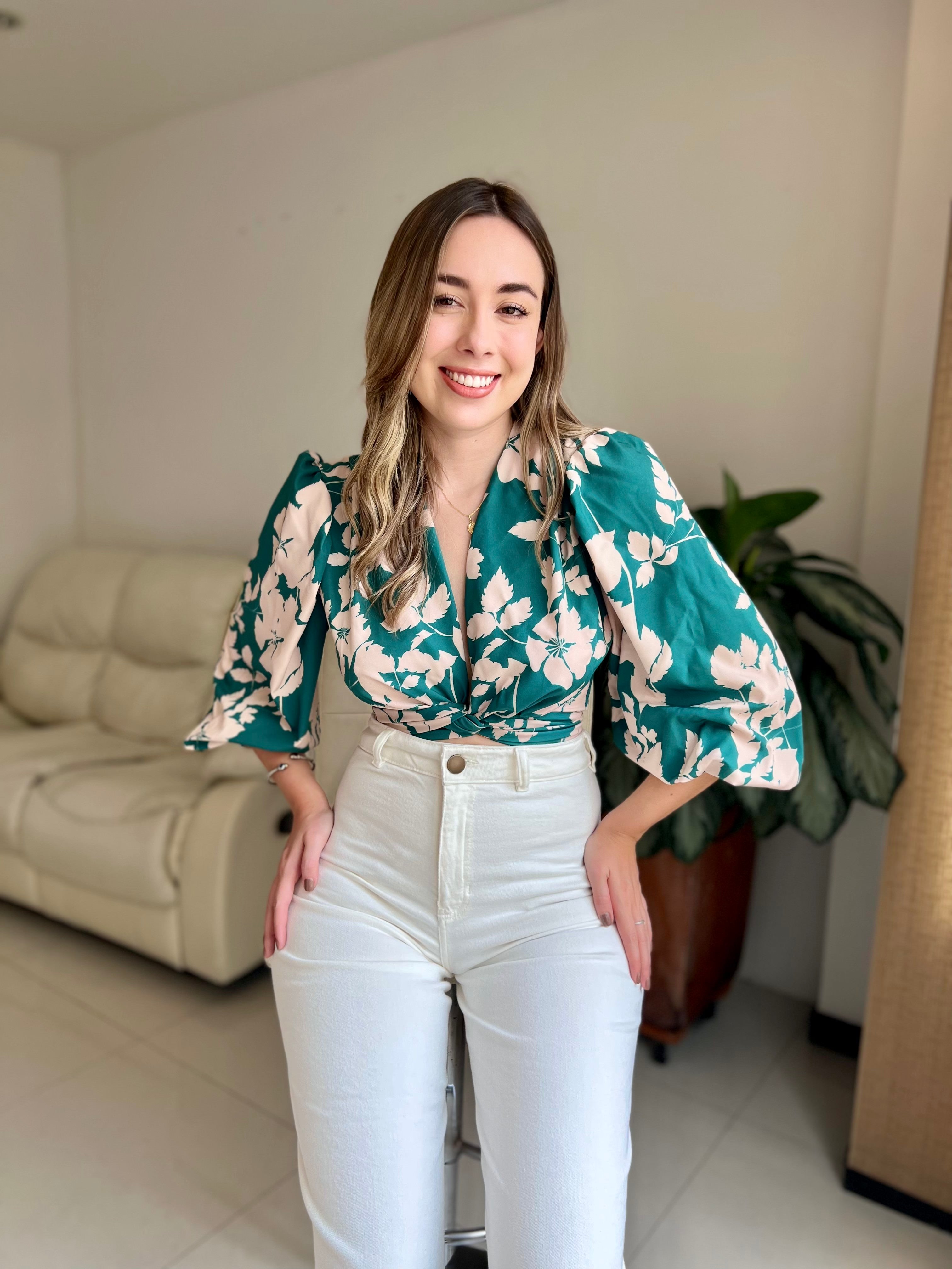 TOP BARU VERDE-BEIGE