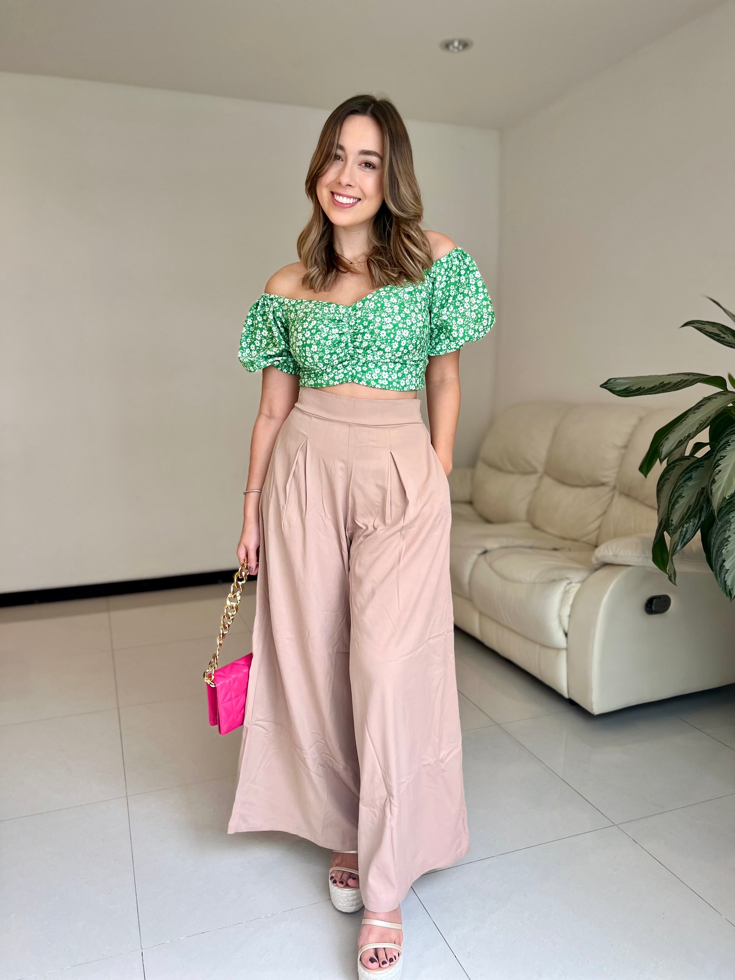 TOP JULIA ESTAMPADO VERDE