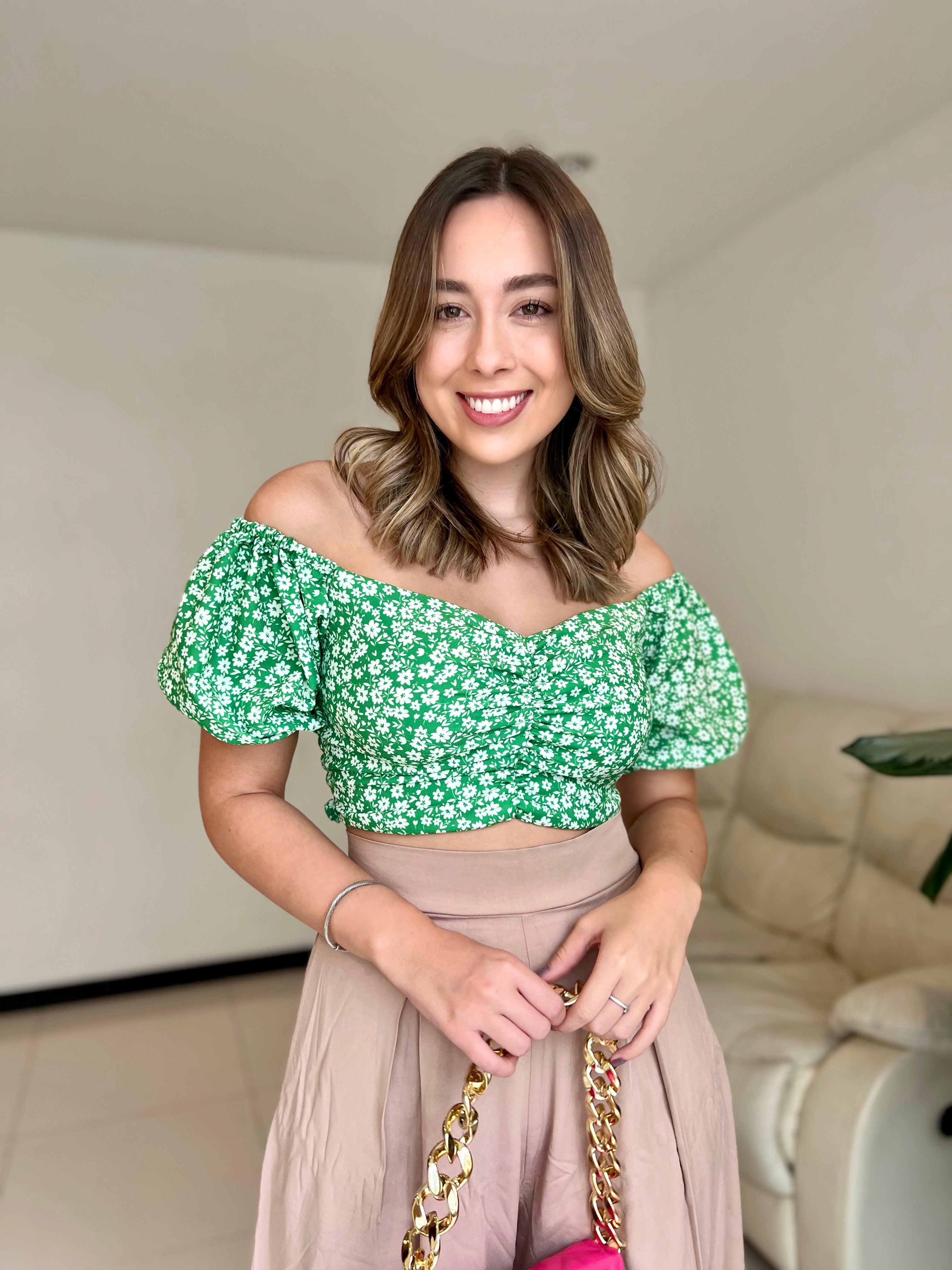TOP JULIA ESTAMPADO VERDE