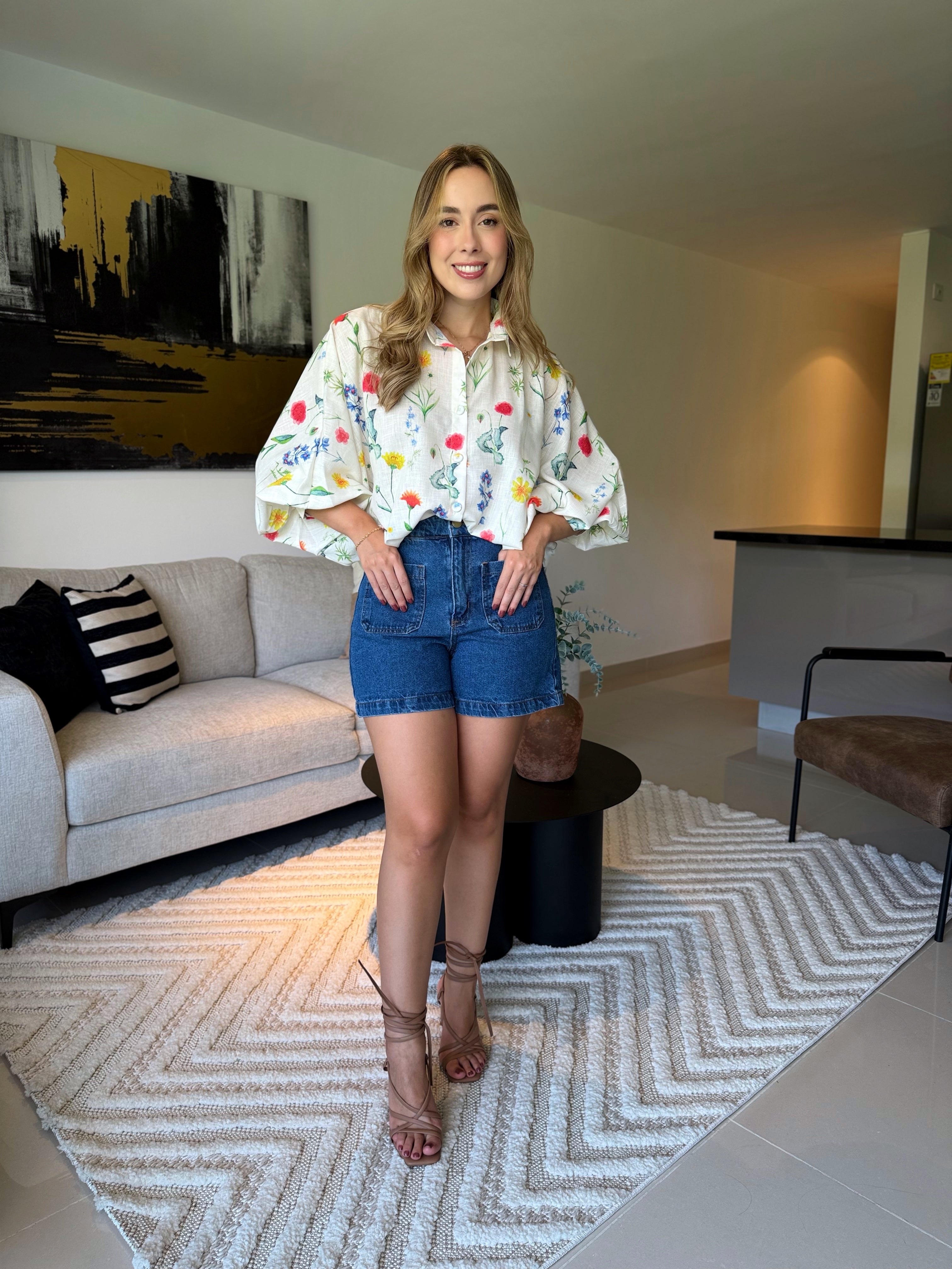 BLUSA MARTINA PRINT LINO FLORES