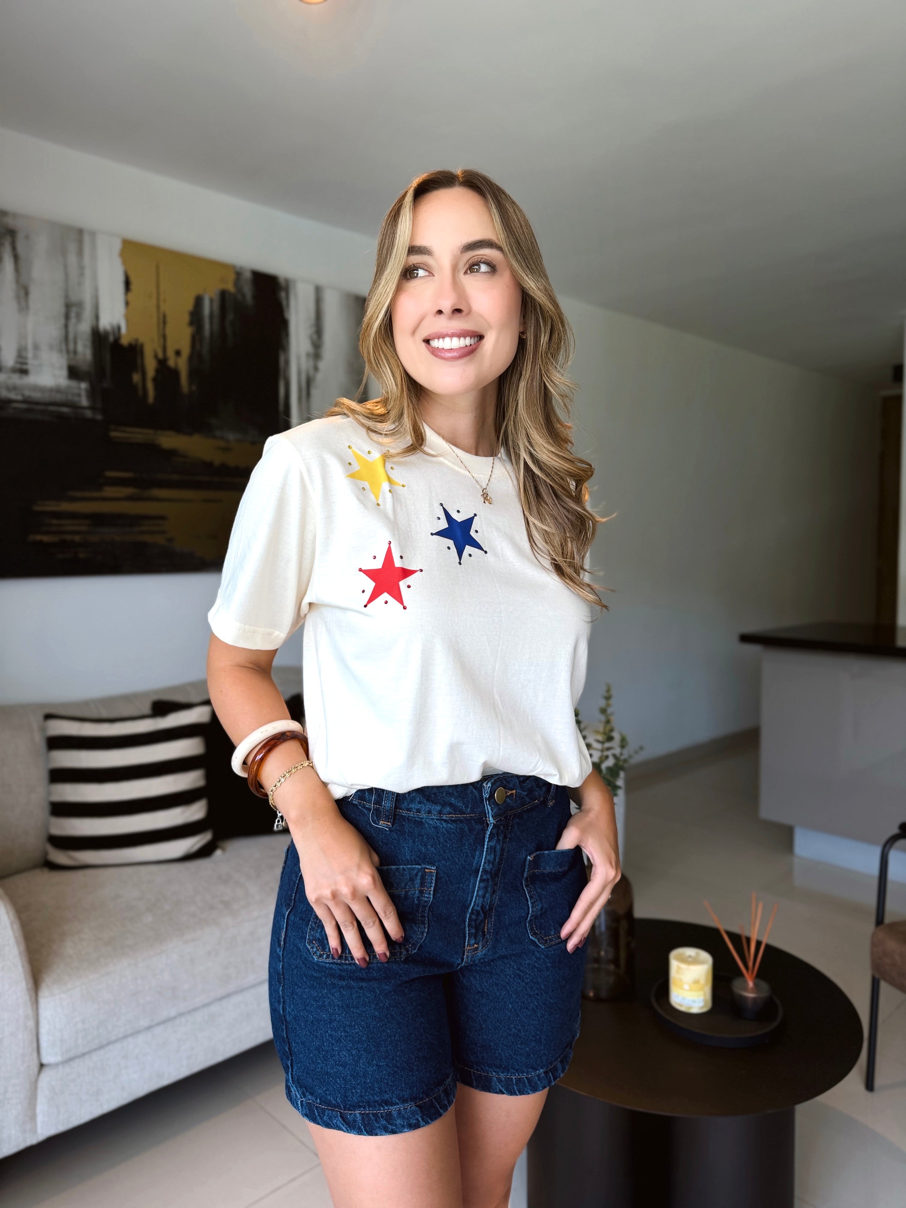 CAMISETA ESTRELLAS COLOMBIA