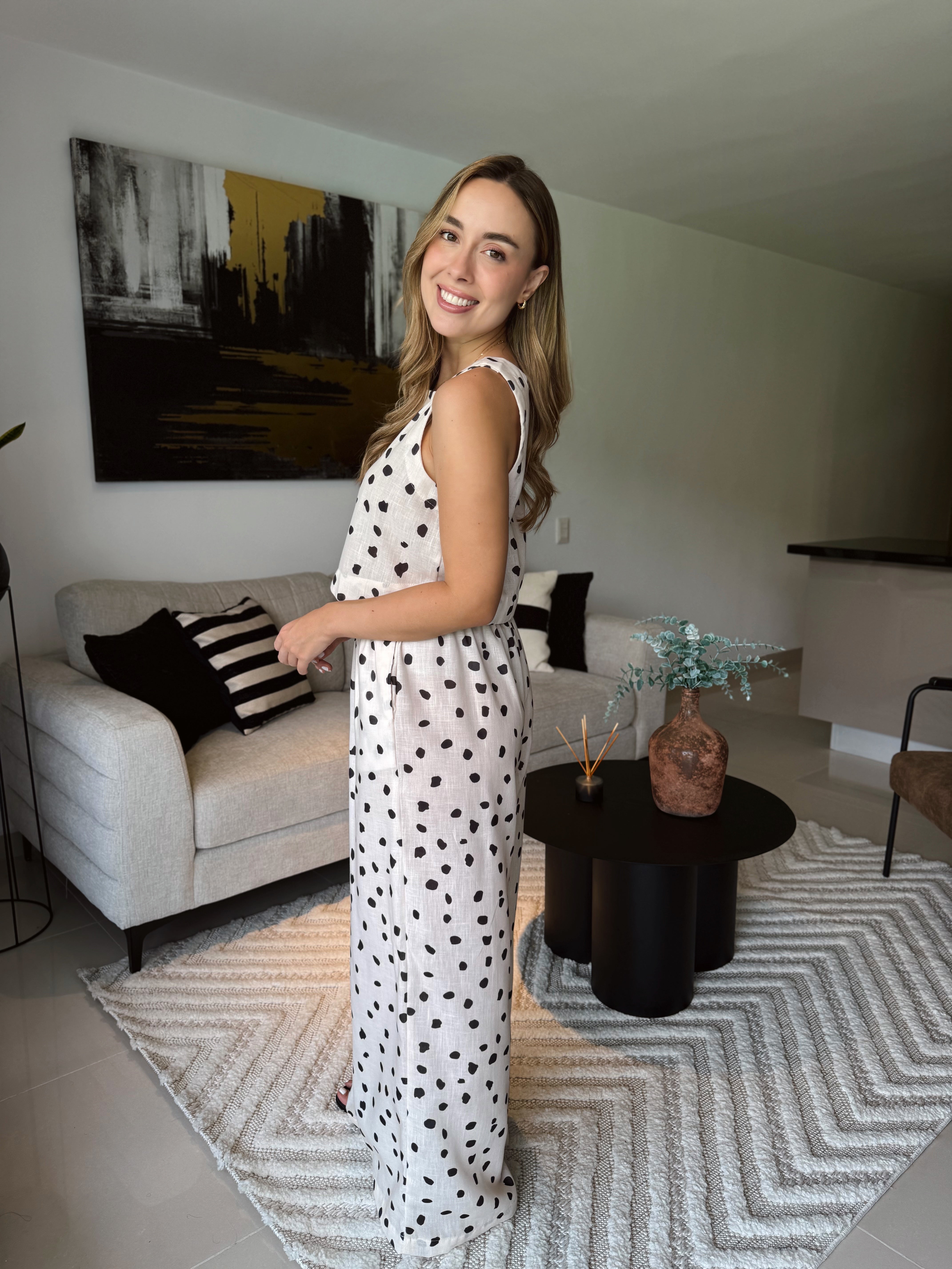 SET AMALFI MINIPRINT NEGRO