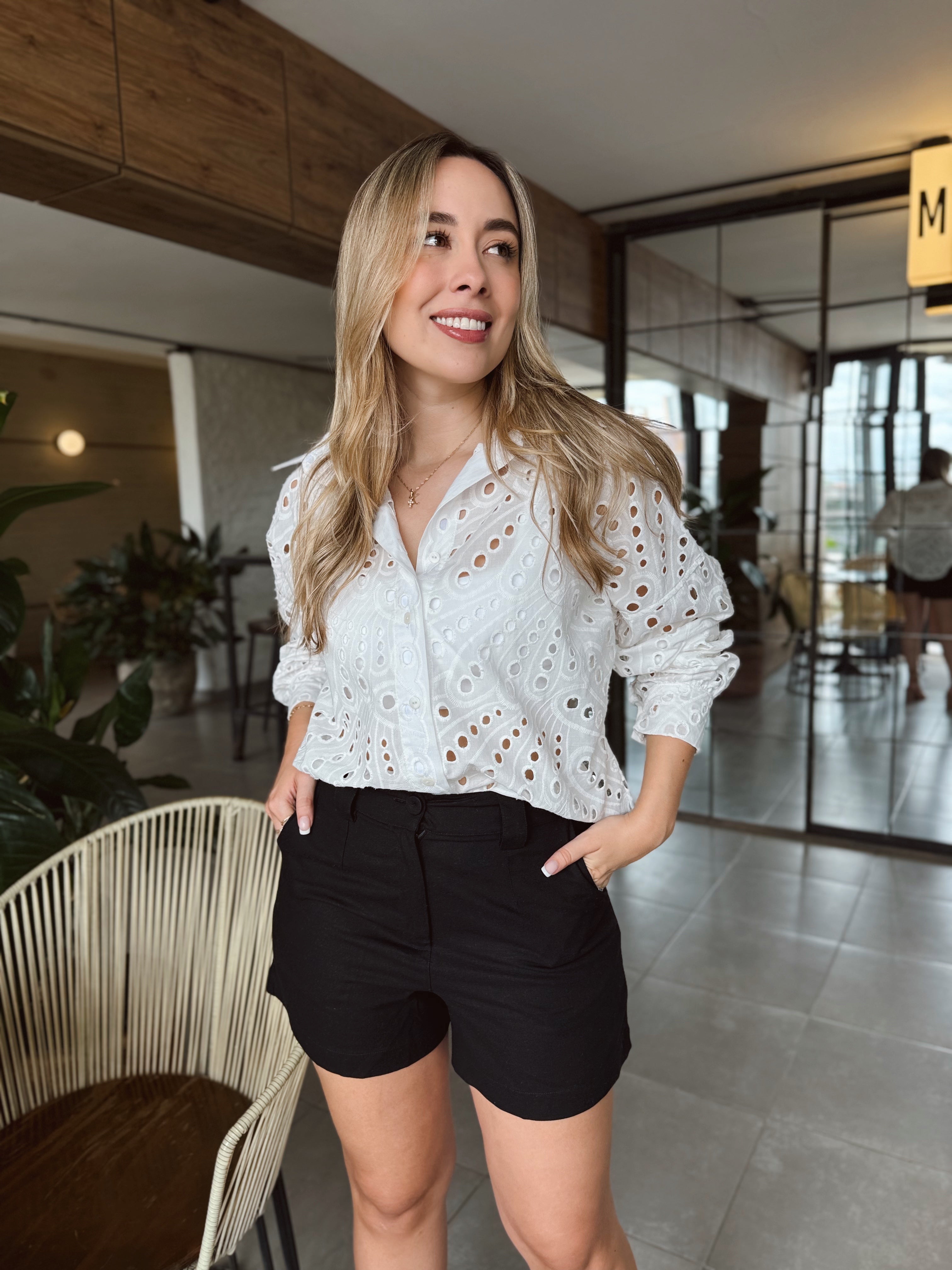 BLUSA PALERMO OJALILLO BLANCA