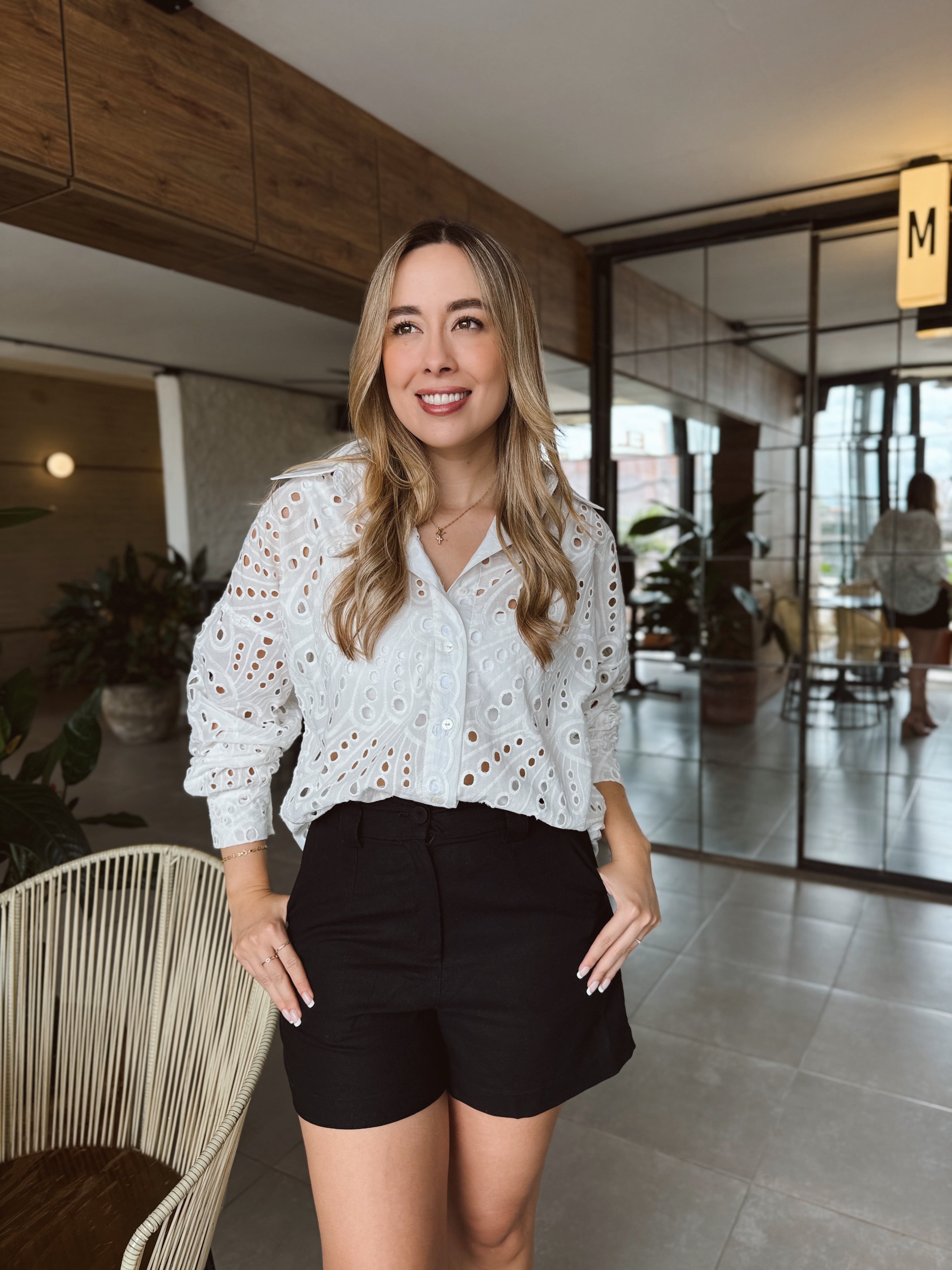 BLUSA PALERMO OJALILLO BLANCA