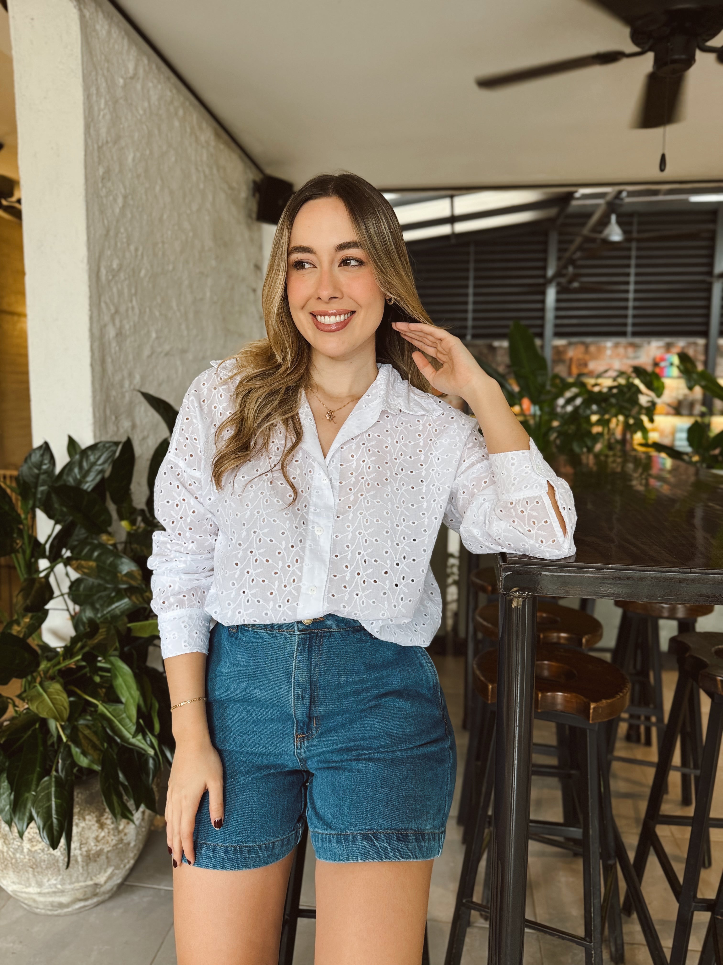BLUSA PALERMO OJALILLO BLANCA
