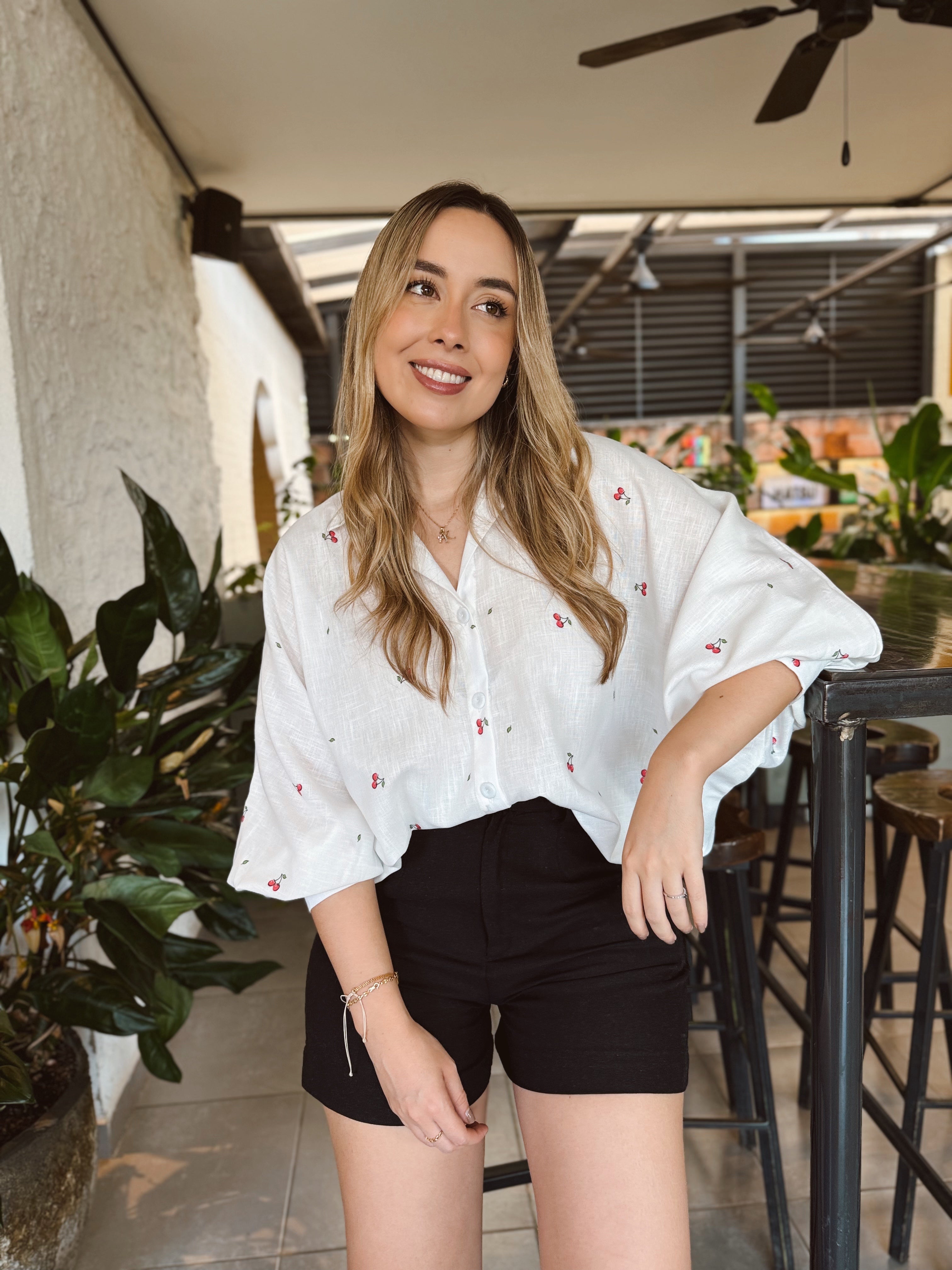 BLUSA GEORGINA PRINT CEREZAS