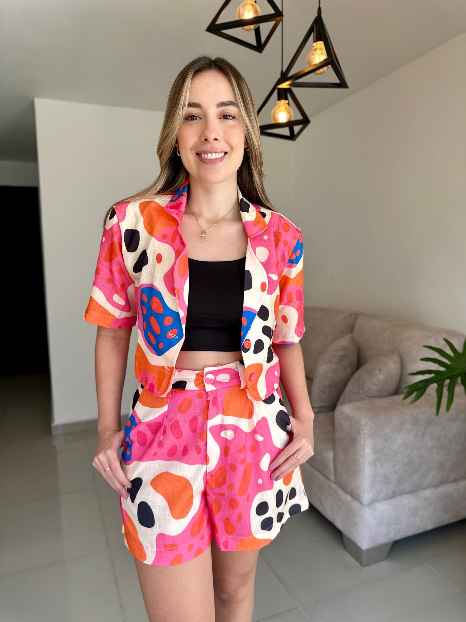 SHORT MERCEDES PRINT COLORES